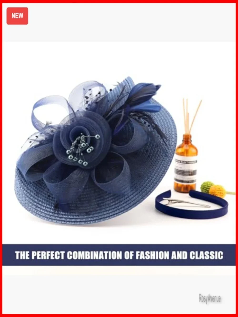Vintage Feather Fascinator Hat with Headband Clip for Weddings Tea Parties